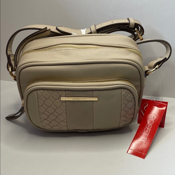 Rosetti Handbags - NWT Rosetti Neutral Taupe Crossbody with Woven Accent